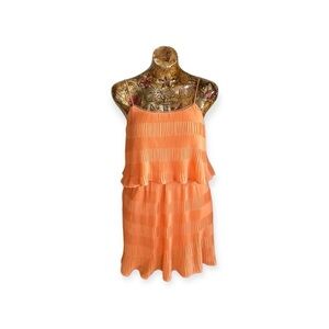 MOON RIVER orange dress mini small spaghetti straps